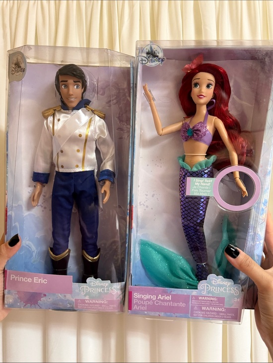 Disney Accessories - Disney Singing Ariel & Prince Eric Barbie Dolls